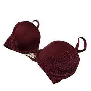 Victoria's Secret Dream Angels Push Up Maroon Bra